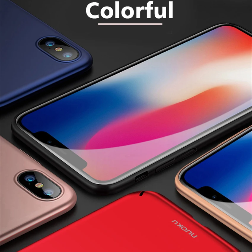 Простой чехол для телефона Тонкий матовый iPhone 7 8 Plus X Матовый Противоскользящий