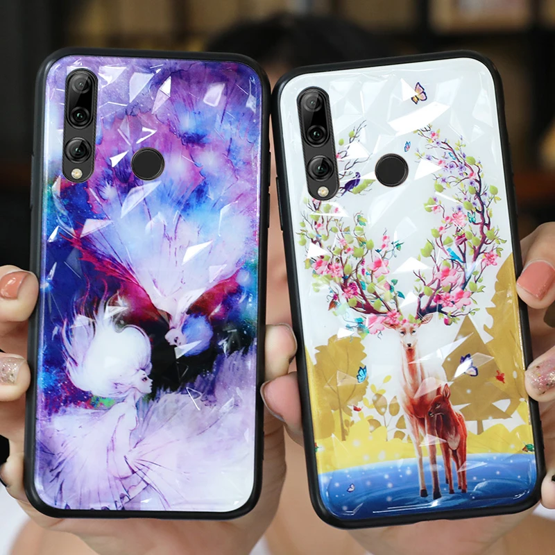 3D Diamond Texture Case For Huawei P Smart + (2019) / Honor 10i Enjoy 9s Cases Rhombic silicon Cover Luxury Coque Fundas 6.21&quot |