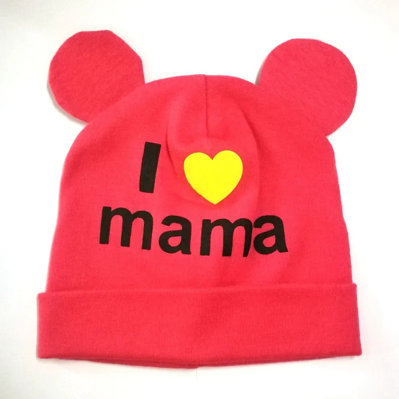 

Cute Infant Baby Hat casquette enfant 2019 New Girls Boys Cartoon Love Letter Print Sleep Cap baby accessories Hat Headwear