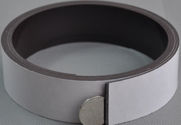 

Free Shipping 1Meters self Adhesive Flexible Magnetic Strip Rubber Magnet Tape width35mm thickness 1mm