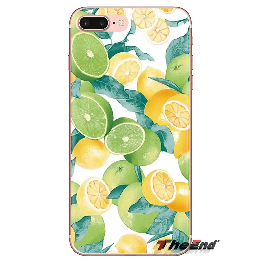 fruit lemon Citrus Giant Pattern Collage For Sony Xperia Z Z1 Z2 Z3 Z5 compact M2 M4 M5 C4 E3 T3 XA Huawei Mate 7 8 Y3II Housing |