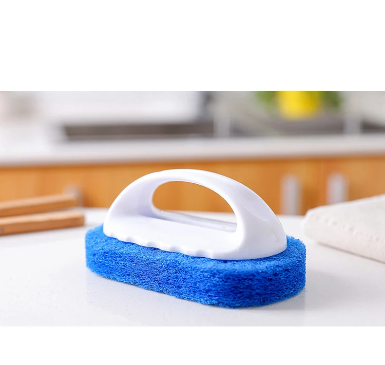 Kitchen Bathroom Toilet Cleaning Glass Wall Cleaning Bath Brush Plastic Sponge Bath Bottom Kitchen Accessories Cleaning Tools