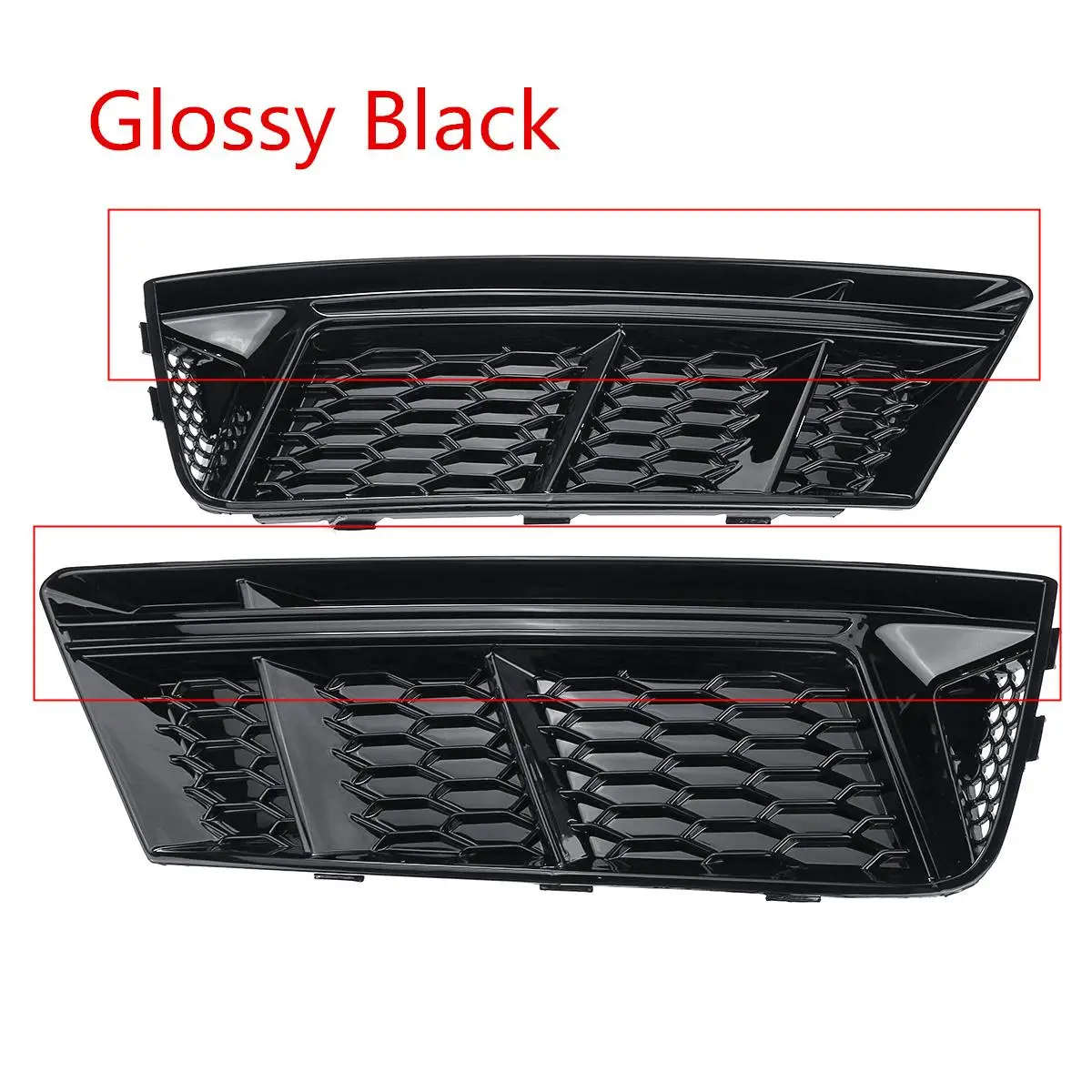 A4 B9 2x автомобильный противотуманный светильник на передний бампер, решетка решетки для Audi A4 B9, противотуманный светильник, крышка для лампы, сотовая сетка, шестигранная боковая решетка