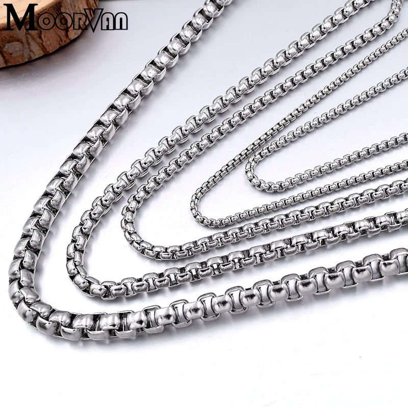 Цепочка Moorvan из нержавеющей стали для мужчин и женщин длинная короткая цепочка в