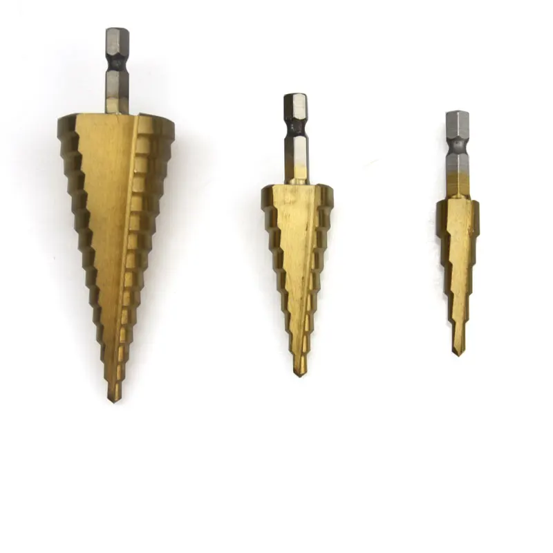 3 шт. Hss ступенчатое Коническое сверло набор металлических отверстий резец