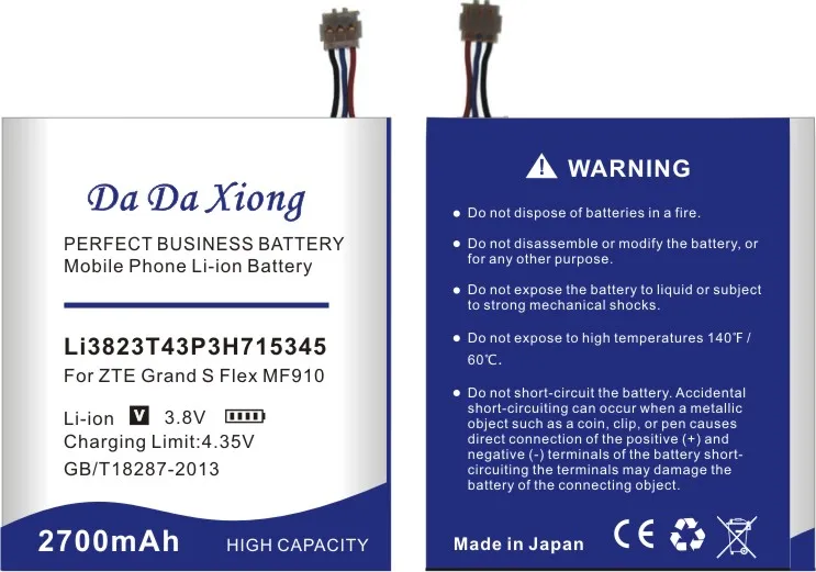 Da Xiong 2700 мАч LI3823T43P3H715345 батарея для zte Grand S Flex/для zte MF910 MF910S MF910L MF920 MF920S MF920W+ батарея