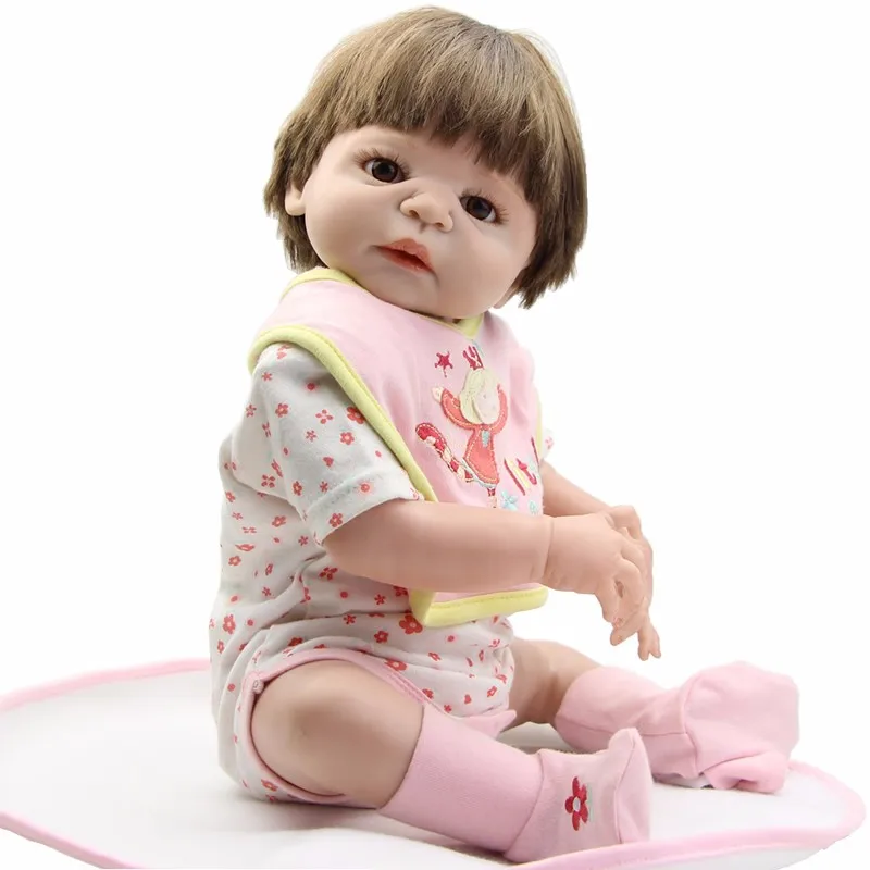 

Кукла Reborn 23 дюйма, детские игрушки, полностью силиконовая кукла bebe, принцесса, для малышей, ручная работа, кукла, высокое качество, подарок на...