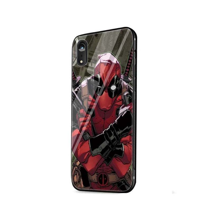 Чехол Deadpool Marvel Wade Winston Wilson из ТПУ для iPhone 11 Pro XR X XS Max 5 5S 6 6s 7 8 Plus |