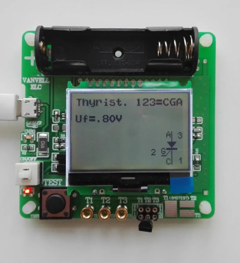 Многофункциональный тестер сопротивления индуктора конденсатора ESR DIY MG328
