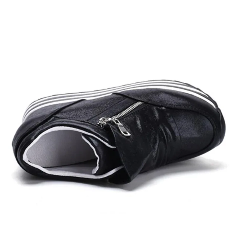 ZALAVOR/женские кроссовки модные на толстой подошве обувь высокой танкетке женская