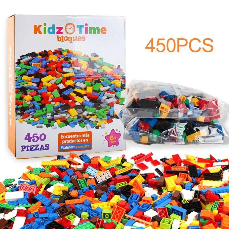 450PCS NO BOX I 1000 штук DIY строительные блоки наборы город творческие кирпичи совместимые все бренды классические развивающие сборные игрушки для детей - Цвет: 450PCS NO BOX I
