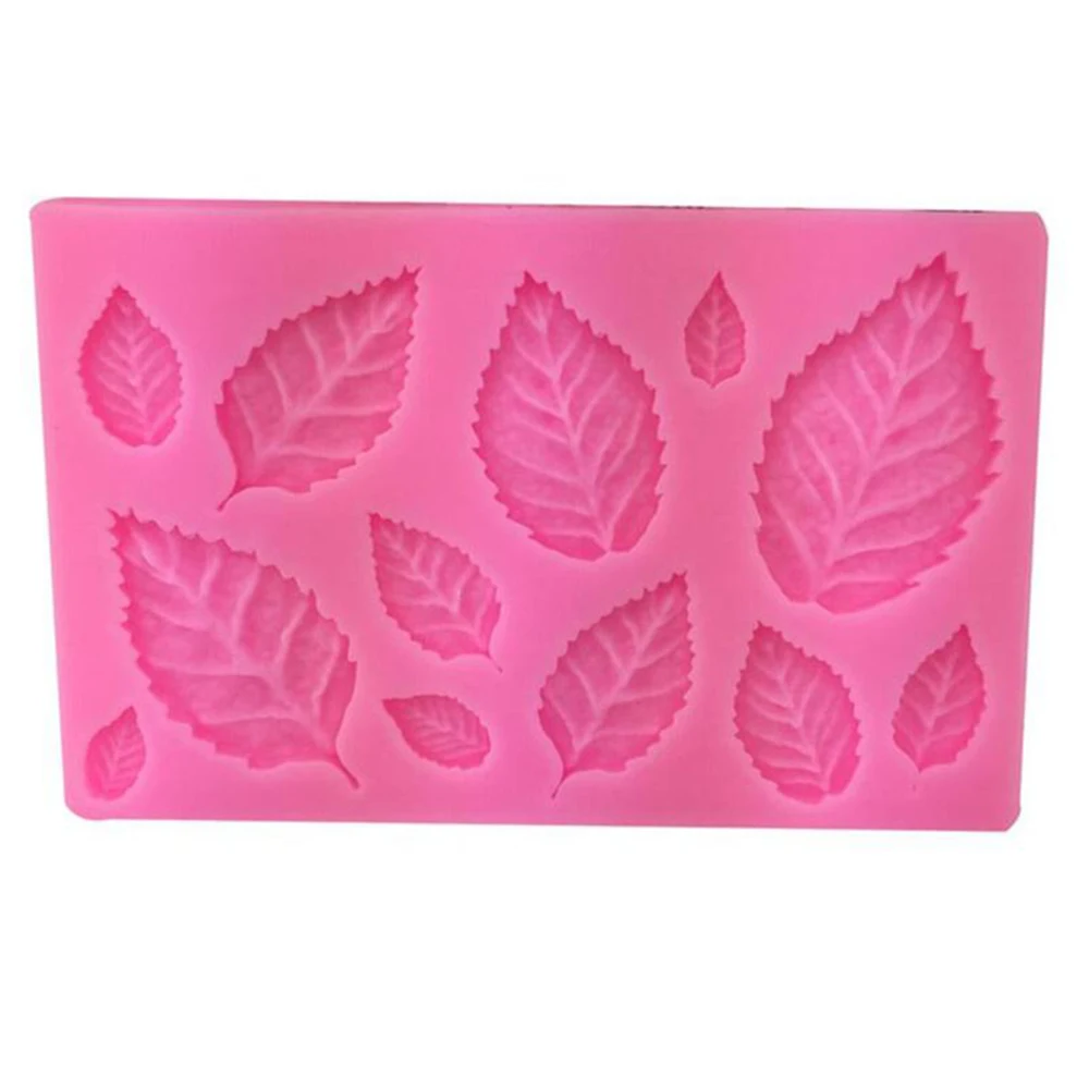 Наконечник для украшения тортов 1 шт листьев Силиконовая Форма Fondant mold торт