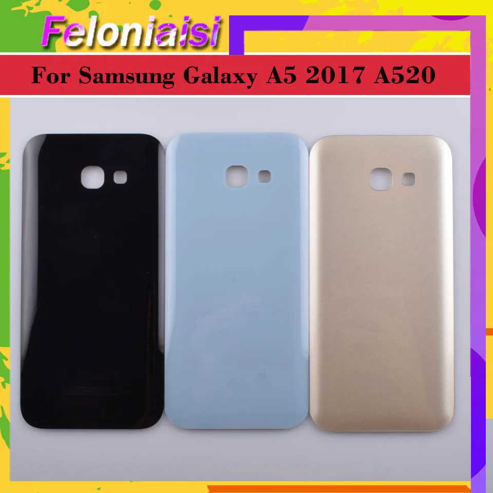 Для Samsung Galaxy A5 A520 A520F SM-A520F корпус батарея Дверь Задняя стеклянная крышка корпус Корпус Замена