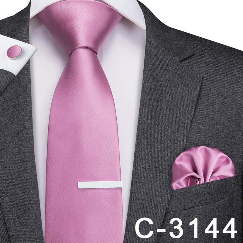 N-3144-LJ333 Набор Запонок Hi-Tie, шелк, разноцветный, петличный, Hanky, мужской галстук, 12 видов стилей, тканый, однотонный, красный галстук для мужчин, персиковый, для свадьбы, Gravata - Цвет: N-3144-LJ333