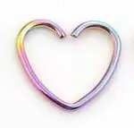 Colorful2 Серьги-гвоздики Для Пирсинга Ушей, 5 шт., сталь, Daith, сердце, звезда, пирсинг, спираль, ушной хрящ, ювелирные изделия для тела, сексуальные женские аксессуары - Окраска металла: Colorful2