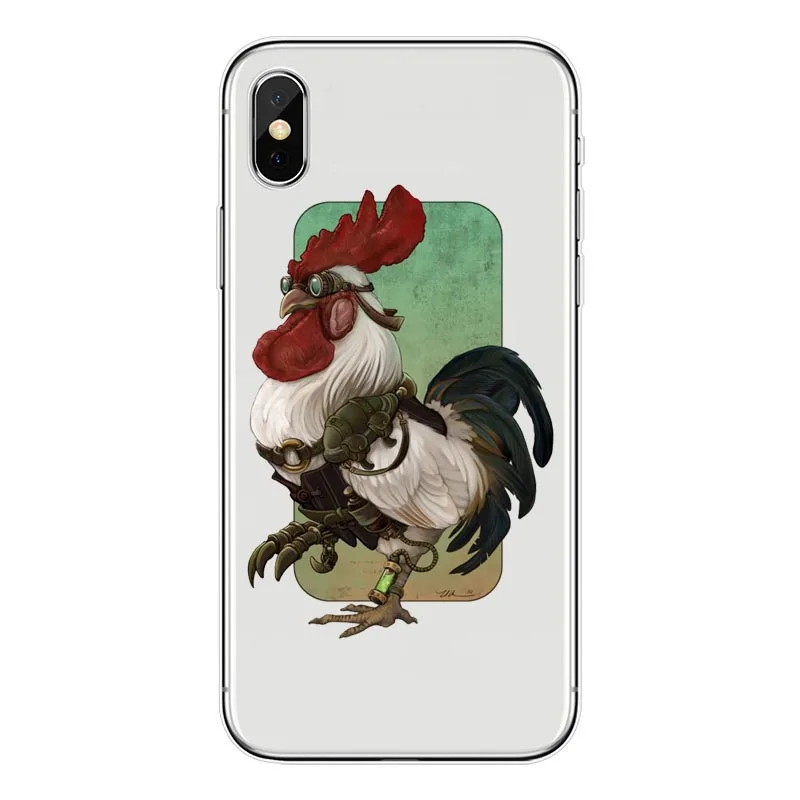 Смарт-курицы из мультика Мягкий ТПУ силиконовый чехол для iphone 6 S 8 Plus X 10 4S 5C XS Max 5s SE