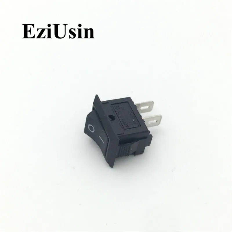 1 шт ВКЛ-ВЫКЛ KCD11 2Pin 2P черный красный лодка автомобиля кулисный переключатель 3A 250V 6A 125V AC Кнопка KCD1-11 10*15 10x15 KCD117 - Цвет: black 2p