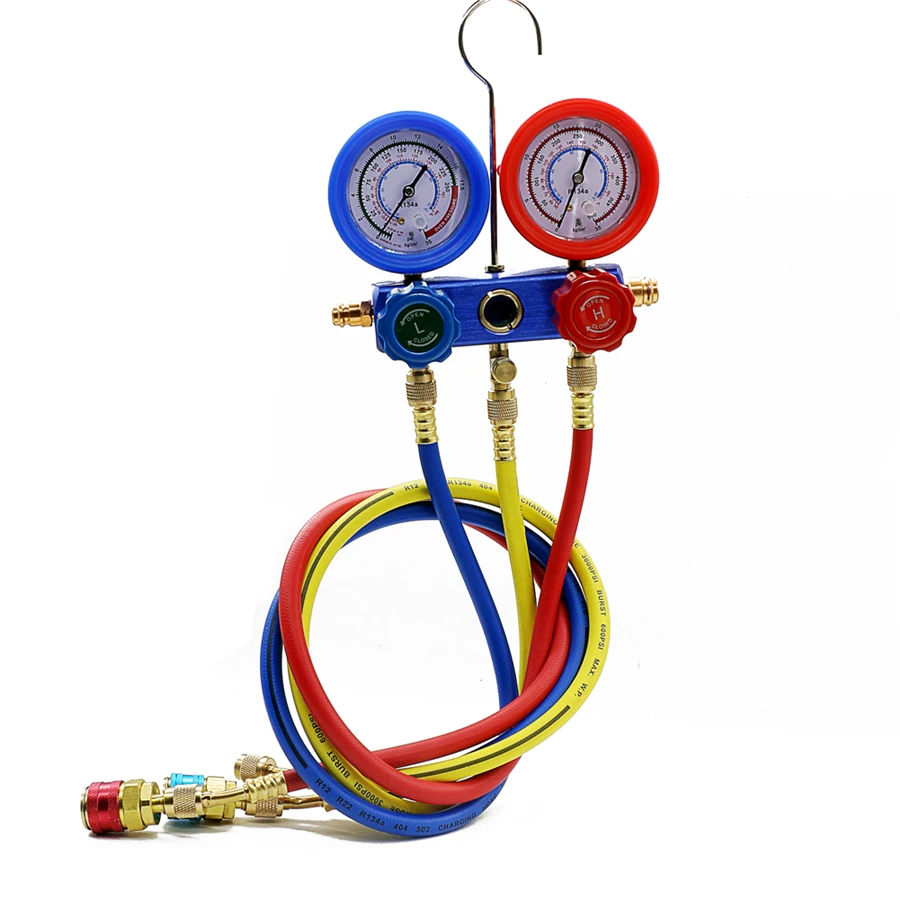 Авто AC автомобиль кондиционер R134A R404A R22 R410A манометр для хладагента тестер утечки
