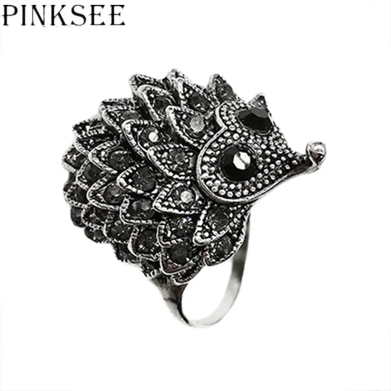 Кольцо для домашних животных PINKSEE с черным кристаллом три цвета украшения