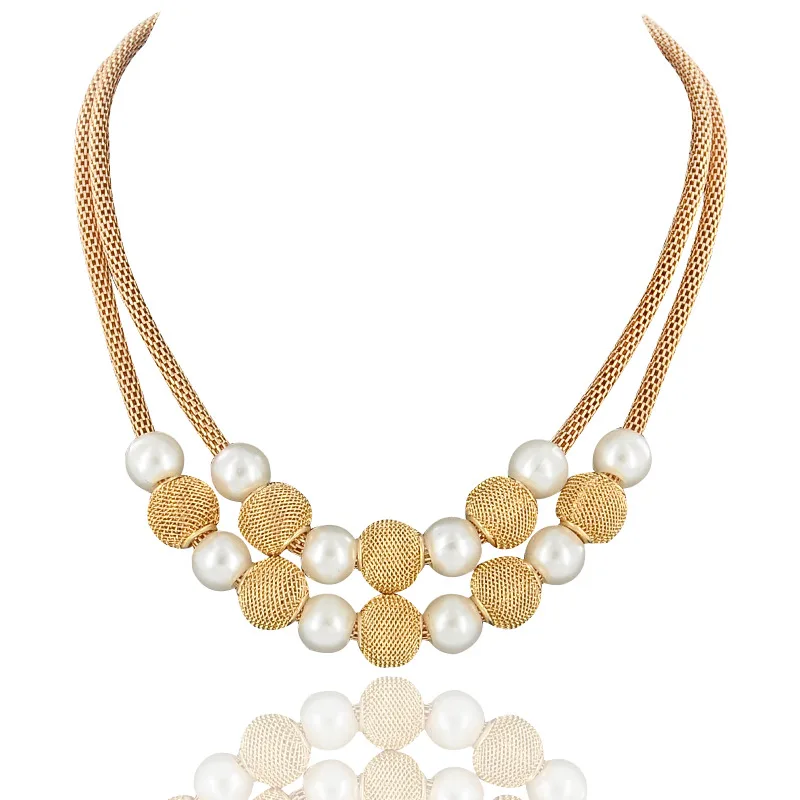 2016 Для женщин большой коренастый Цепочки и ожерелья сплав цепочки мяч кулон