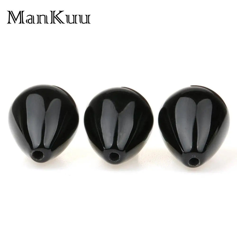 SHINYGEM Natural Stone Handmade Beads Simple Water Drop Shape 13*18mm Fashion Round Smooth Jewelry Making Fine Wholesale 10PCS | Украшения