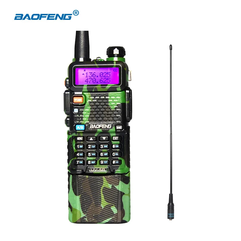 Рация BAOFENG с литий ионным аккумулятором 3800 мА/ч камуфляжная 136 174/400 520 МГц
