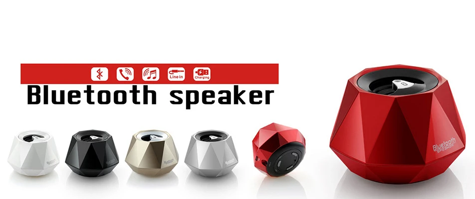 Портативный мини беспроводной Bluetooth динамик Bluetooth 4,1 Алмазная форма стереоскопический динамик s для автомобиля и дома