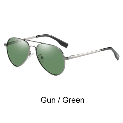 Gun - Green Ralferty, Классические солнцезащитные очки пилота, женские, мужские, поляризационные, UV400, высокое качество, солнцезащитные очки, мужские, водительские, очки, женские, оттенки, J3028 - Цвет линз: Gun - Green