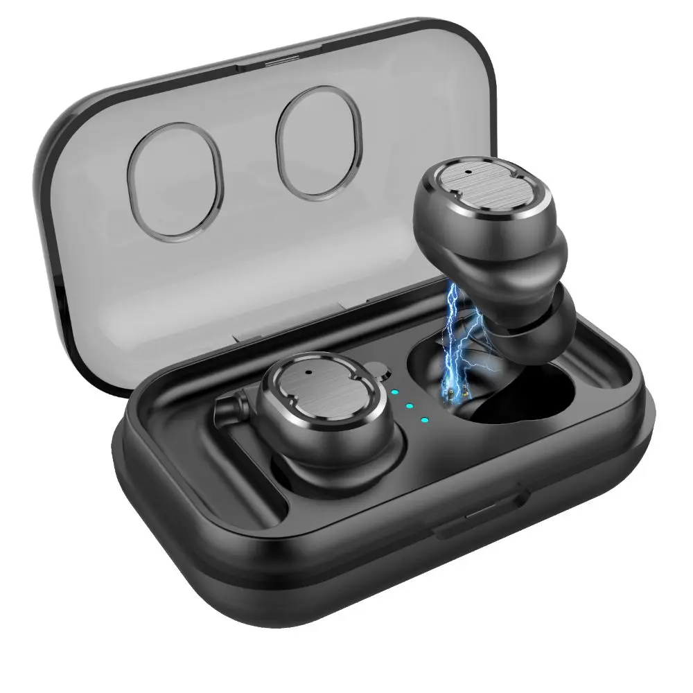 

TWS True Wireless Stereo Earphones Bluetooth 5.0 Bass Earbuds Touch Controls Dual Microphone Bilateral Calls With Charging box