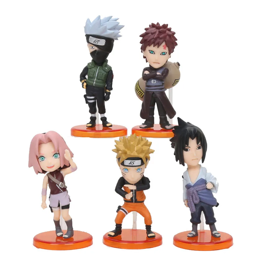 Аниме ПВХ экшн фигурка Коллекционная модель игрушка 5 шт./компл.|model toy|naruto shippudennaruto