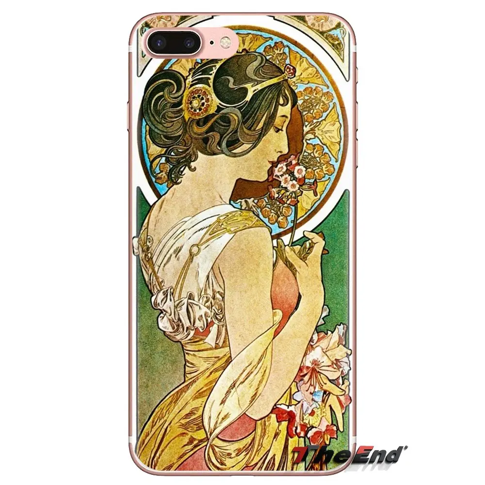 art poster ALPHONSE MUCHA For Oneplus 3T 5T 6T Nokia 2 3 5 6 8 9 230 3310 2.1 3.1 5.1 7 Plus 2017 2018 Soft Transparent Bag Case |