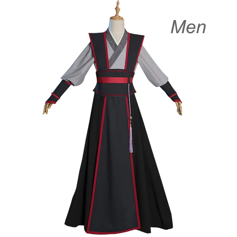 Eraspooky Mo Dao Zu Shi Косплей Wei Wuxian молодой гроссмейстер демонического культивирования костюм для мужчин аниме Wei wuxian парик обувь флейта - Цвет: Men clothes