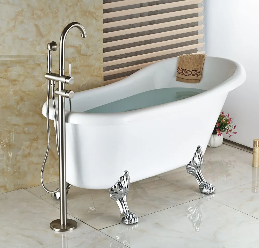 Uythner напольный матовый никелевый кран для ванной комнаты ванна Наполнитель