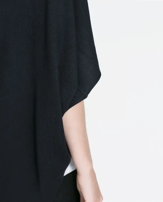 2014 зимняя Мода женская Свободные Бат Крыло Рукавом Вязать Свитер Топ Кардиган