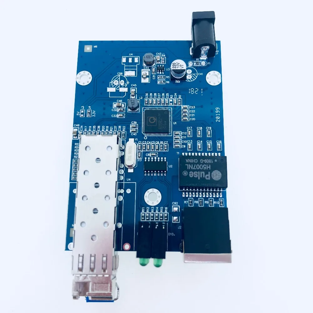 SFP оптоволоконный конвертер RJ45 гигабитный GPON/OLT медиа 1000 Мбит/с волоконно
