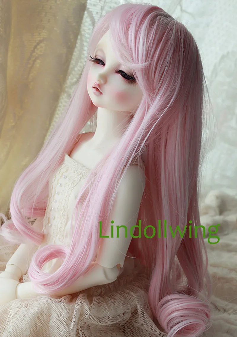 1/3 BJD парик Pullip Dal DD Dollfie кукольный 8-9 дюймов длинный розовый 2333 | Игрушки и хобби