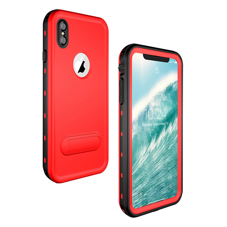 For IPhone XS Max/ iPhone XS/ XR IP68 RedPepper Waterproof Case Diving Underwater PC + TPU Armor Cover With Phone Stand | Мобильные