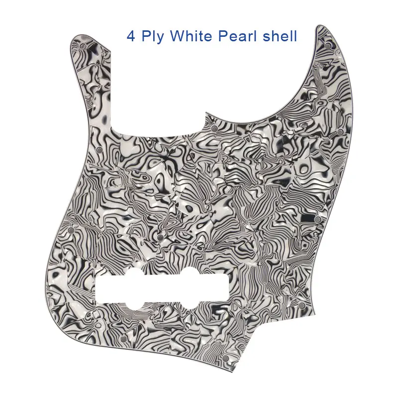 White shell pearl Pleroo пользовательские гитарные части-для MiJ Jazz Bass Сделано в Японии гитары накладки царапины пластины - Цвет: White shell pearl