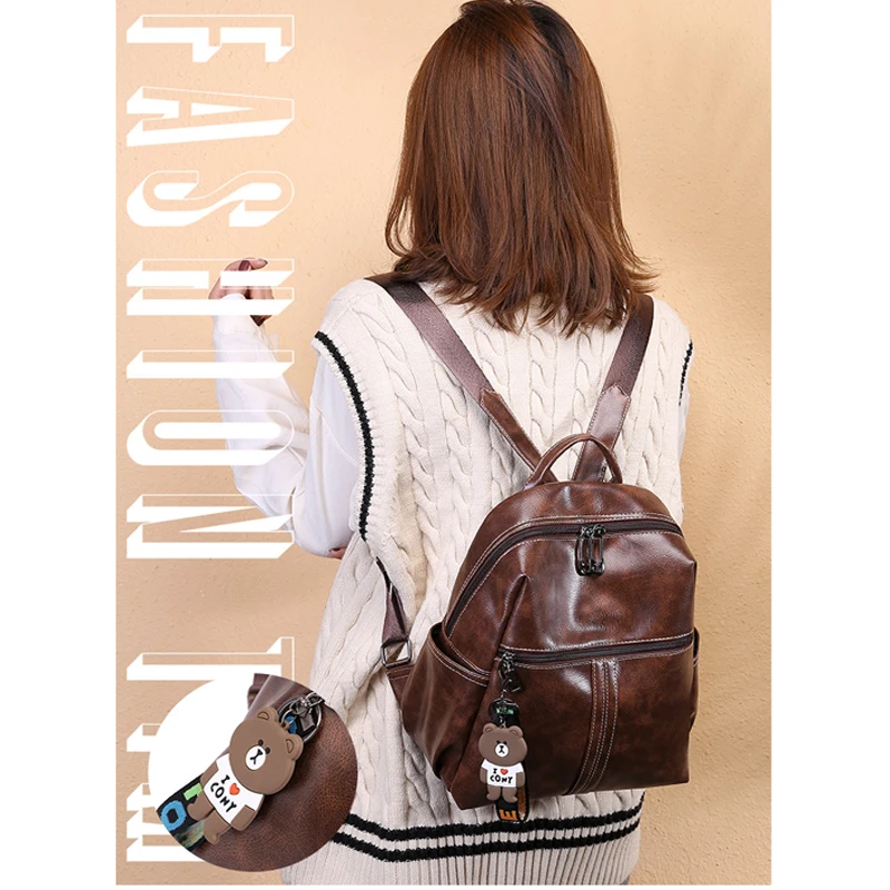 

PU Leather Leisure Travel Bag Korean Shoulder Bag Large Capacity Baby Care Diaper Bag Pregnant Women Storage Bag Fashion Ladies