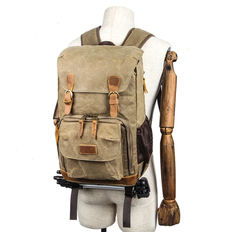 Мужской холщовый рюкзак для фотосъемки с батиком водонепроницаемый путешествий