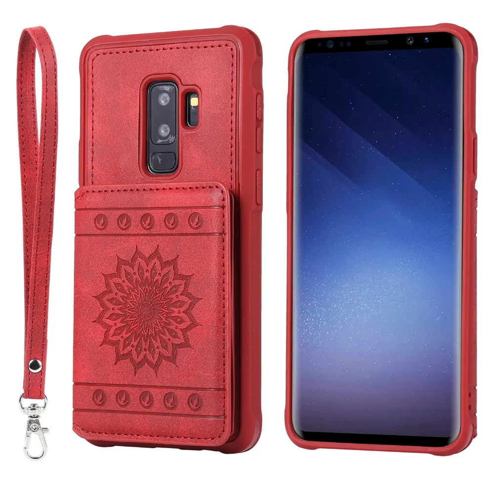 Чехол для samsung galaxy S8 S9 plus S8plus S9plus роскошный чехол кошелек из искусственной кожи с