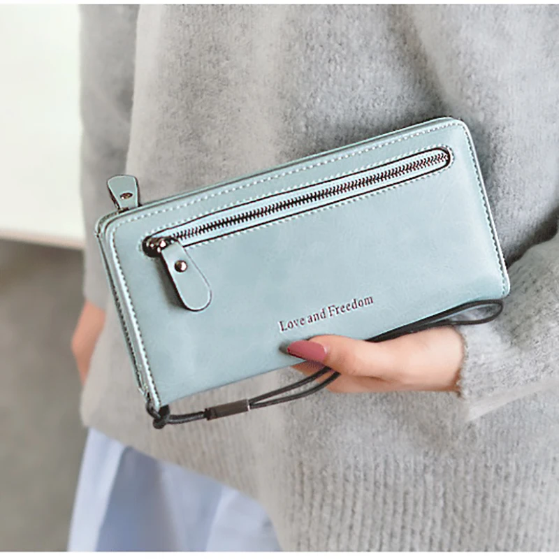 2018 женский кошелек Роскошный дизайнерский новый ретро длинный Portefeuille Femme Carteira