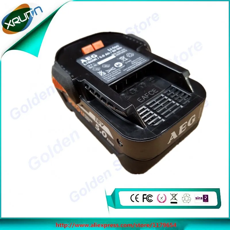 Бесплатная доставка Оригинальная литиевая батарея usde AEG RIDGID 18 в 6000 мАч 6 Ач (б/у