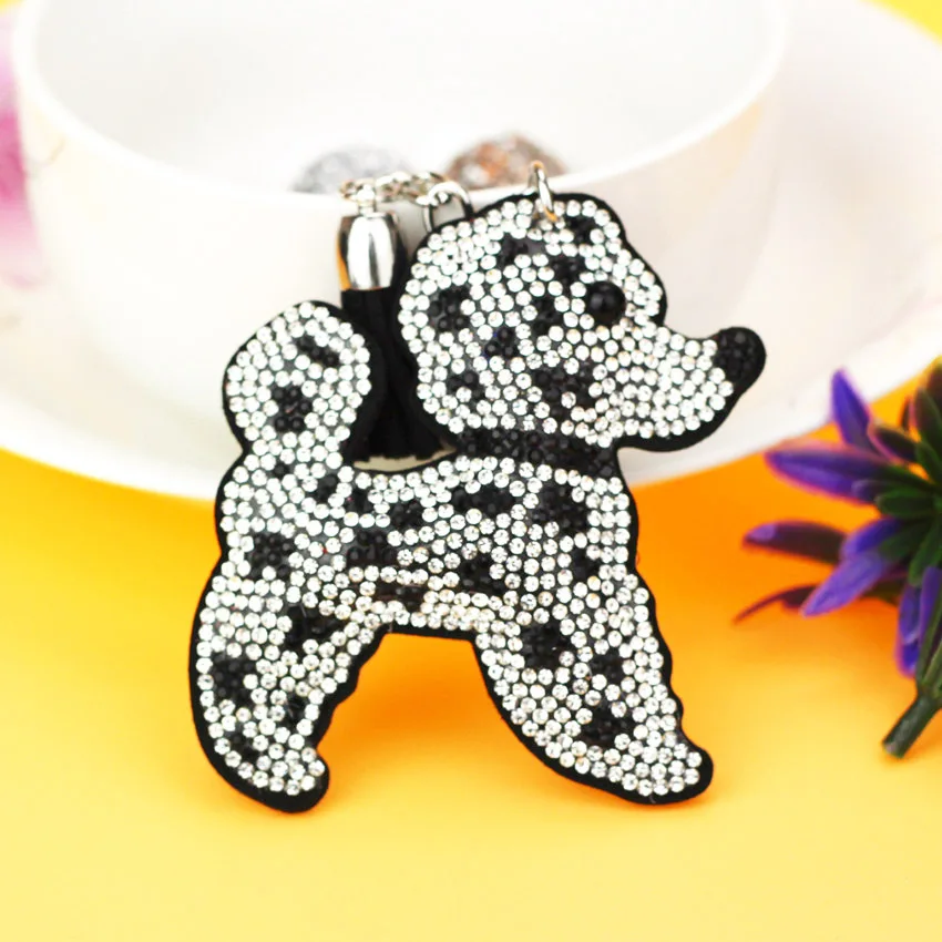 Новый автомобильный брелок Dot Dog с кристаллами Rhinestone крутые Подарки для женщин |