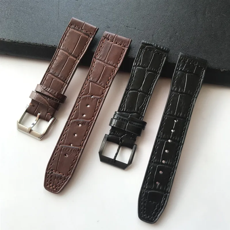Ремешок мужской из телячьей кожи браслет для часов IW Pilot Mark III IW327004 IW377714 21 мм