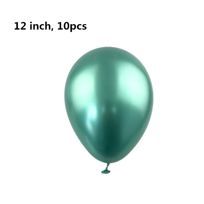 green 12 inch 10pcs DIY золотые металлические арочные шары 5 12 18 дюймов, Круглый латексный шар для детского дня рождения, вечеринки, свадьбы, украшения для детского душа - Цвет: green 12 inch 10pcs