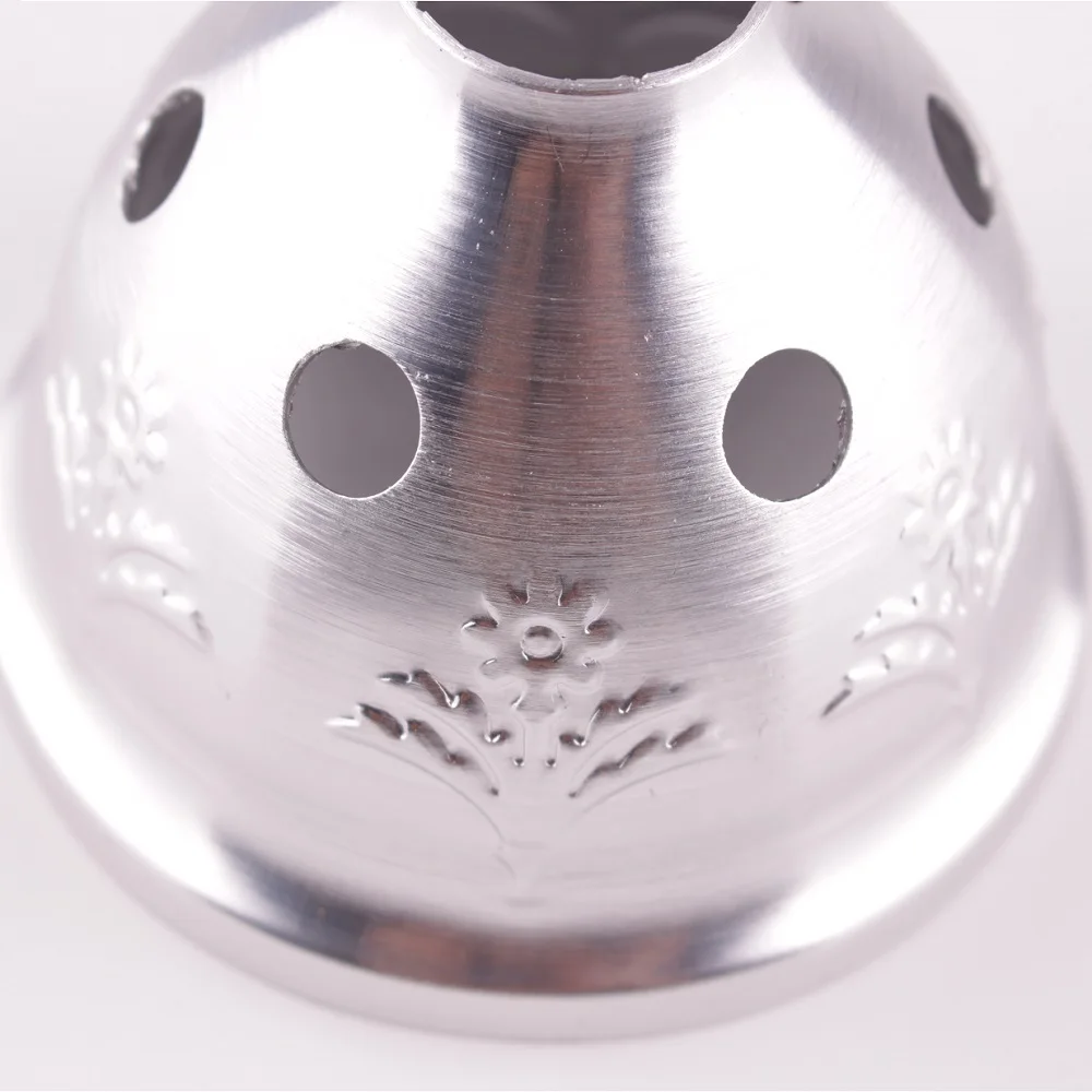 Silver Screen Flower Metal Hookah Shisha Bowl Windbreak Fire Carbon Ssolation Cover | Дом и сад