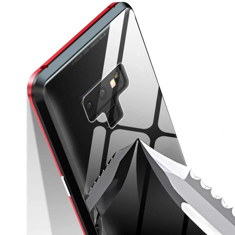 Передняя и задняя стеклянная Магнитная Крышка для samsung Galaxy S9Plus чехол 360 Роскошный