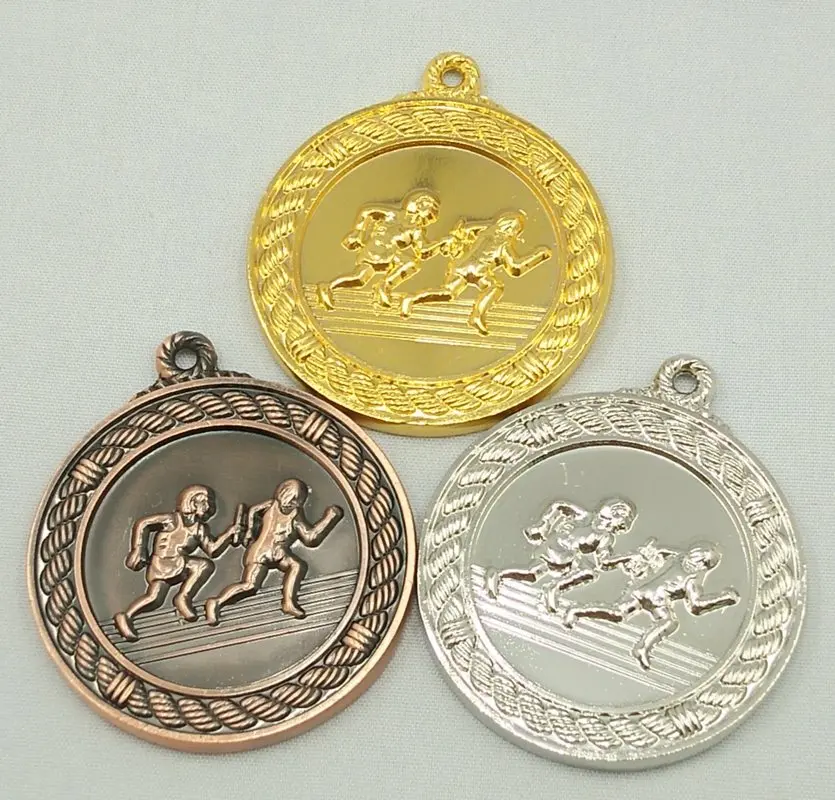 Медальон из золота/серебра/бронзы для бега и занятий спортом развивающий металл