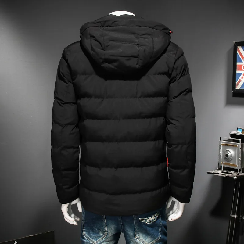 Мужская теплая куртка с отстегивающейся шапкой зимняя большого размера 10XL 8XL 6XL 9XL